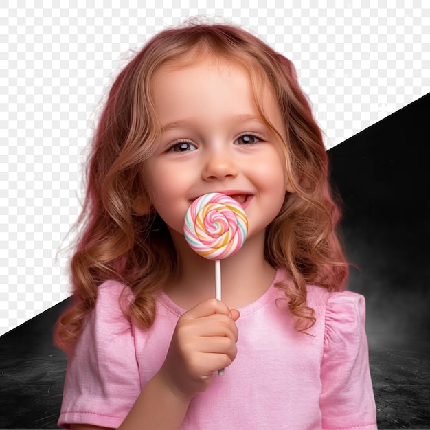Une jolie fille avec une sucette