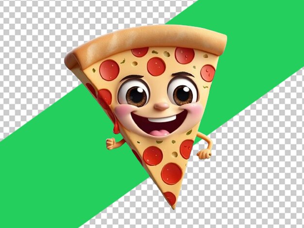 Une Jolie Tranche De Pizza En 3d Avec Un Smiley