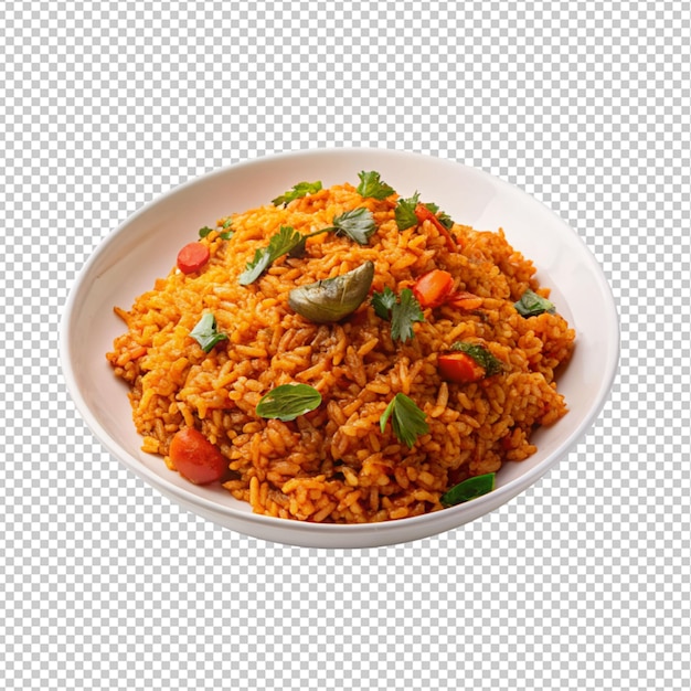 Jollof en un fondo transparente