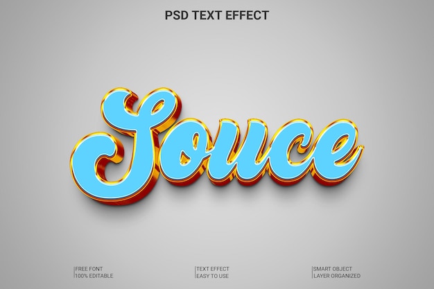 PSD jouce-bearbeitbare 3d-text-effekt