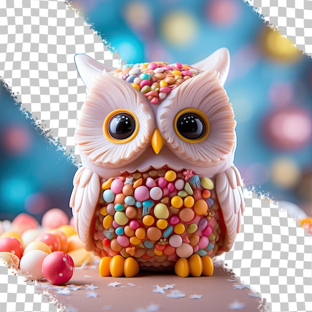 PSD jouet hibou sur fond transparent