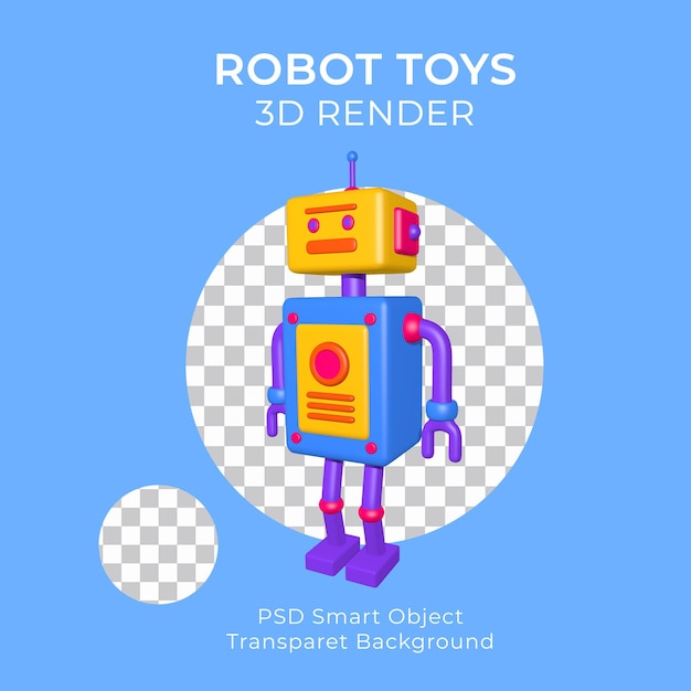 PSD jouet robot simple pour enfants 3d