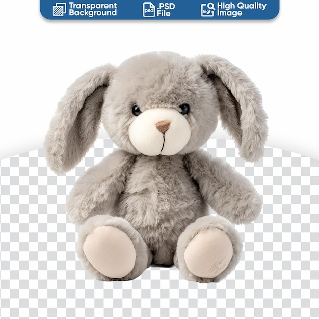 PSD des jouets en peluche d'un lapin gris