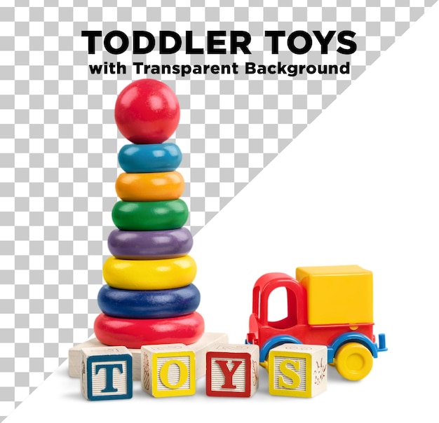 Des jouets pour tout-petits Photo PSD avec fond transparent