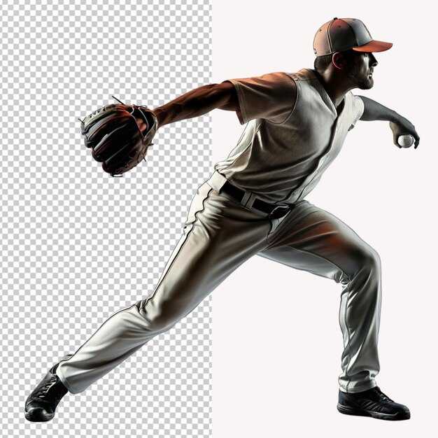 Joueur De Baseball Vue Du Corps Complet Silhouette