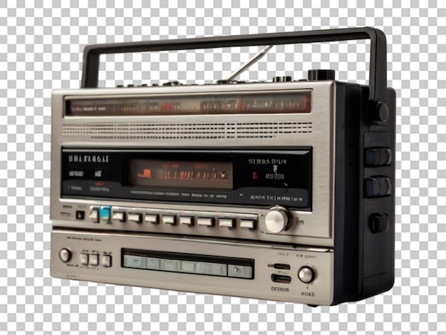 Joueur De Cassettes Radio Stéréo électronique Sur Fond Transparent