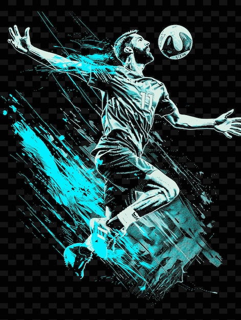PSD joueur de handball lançant une balle avec une pose de saut avec une illustration de determ flat 2d sport backgroundi