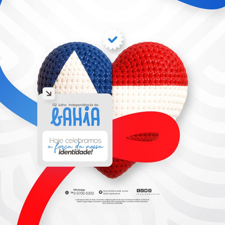 PSD jour de l'indépendance de la bahia 2 juillet flyer psd modifiable médias sociaux 02 de julho bahia