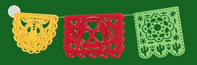 Un jour mexicain rouge du signe mort avec un crâne dessus.