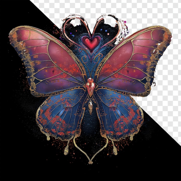 Le jour de la Saint-Valentin, le papillon est un clip d'amour.