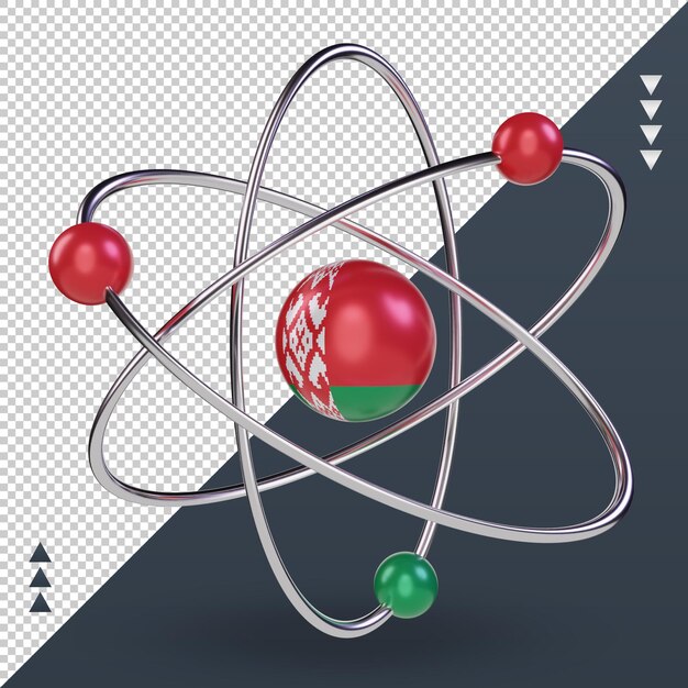 Jour De La Science 3d Rendu Du Drapeau De La Biélorussie Vue De Face