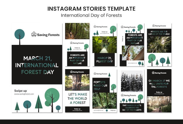 Journée internationale des forêts Instagram stories