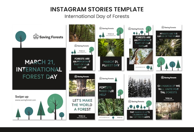 PSD journée internationale des forêts instagram stories