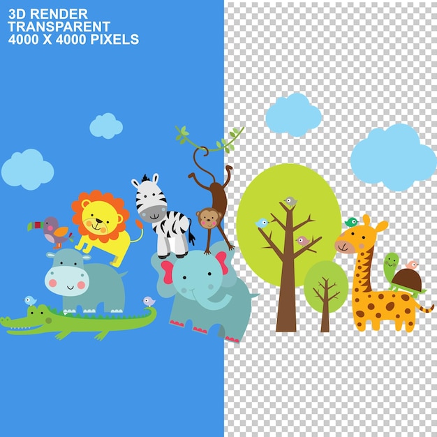 Journée mondiale des animaux Terre Faune sur terre PSDPNG