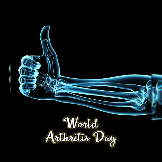 PSD journée mondiale de l'arthrite, fond de la journée de la santé pour la conception de messages sur les médias sociaux