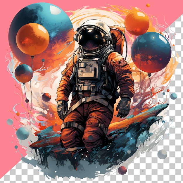 PSD journée mondiale de l'espace png illustration