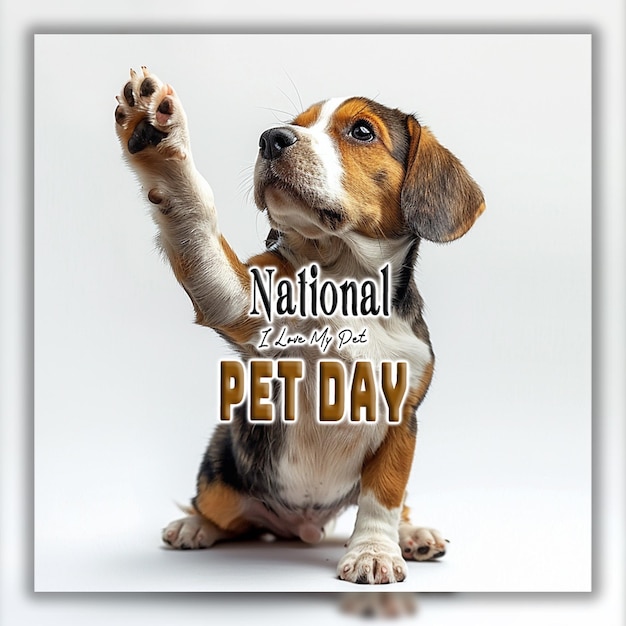 PSD journée nationale et internationale des animaux de compagnie journée mondiale de la rage avec des animaux de fond