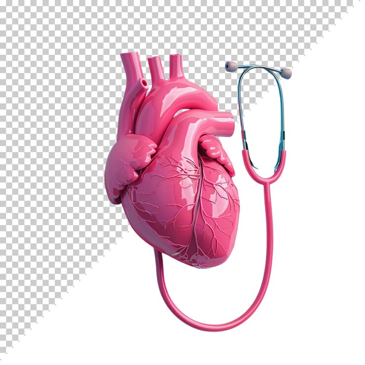 PSD journée nationale des médecins journée mondiale de la santé stéthoscope médical cœur isolé sur un fond transparent
