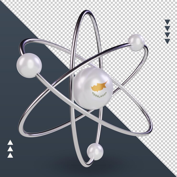 PSD journée de la science 3d rendu du drapeau de chypre vue de gauche