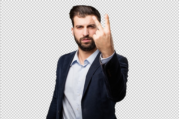 Jovem empresário com garrafa de água