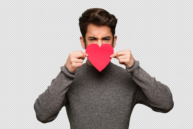 PSD joven celebrando el día de san valentín