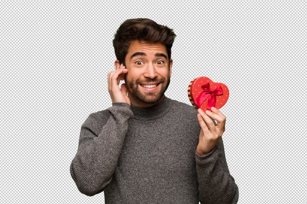 PSD joven celebrando el día de san valentín