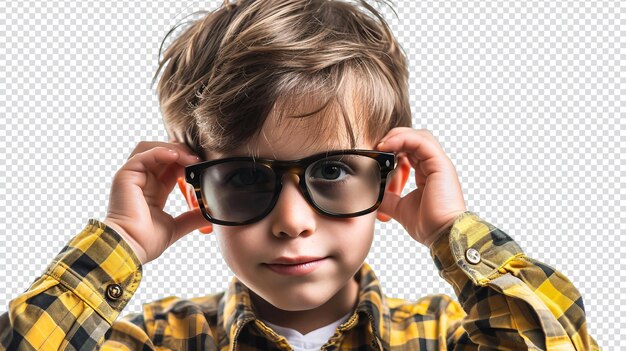 Un joven estadounidense con gafas de sol mirando cuidadosamente al aire libre