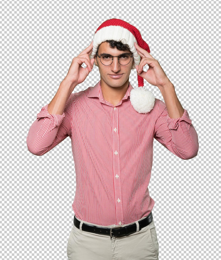 PSD joven inteligente en navidad
