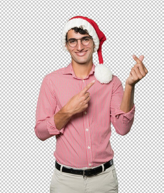 PSD joven inteligente en navidad