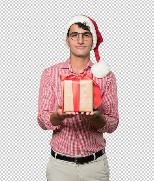 PSD joven inteligente en navidad