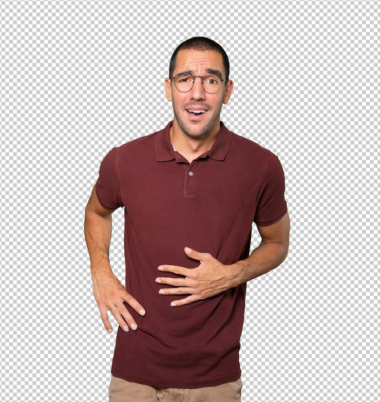 PSD joven sorprendido mirando hacia arriba gesto