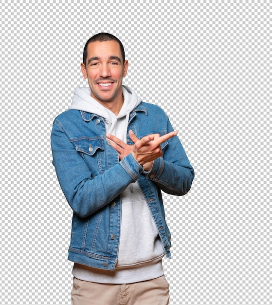 Joven travieso riéndose de ti