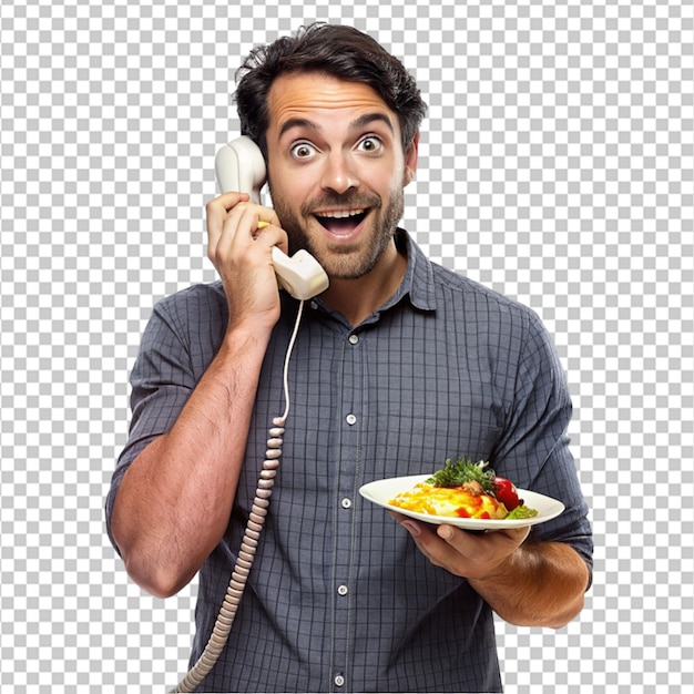 PSD joven usando palillos para comer sushi