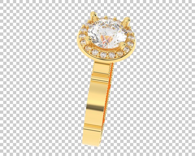 Joyas con diamantes en la ilustración de renderizado 3d de fondo transparente