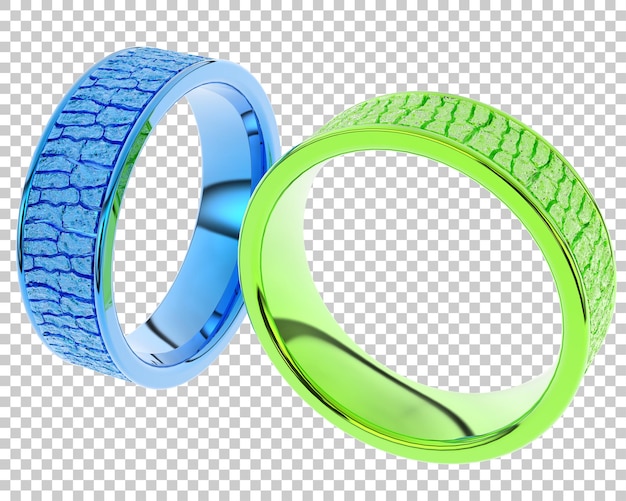 Joyas en la ilustración de renderizado 3d de fondo transparente