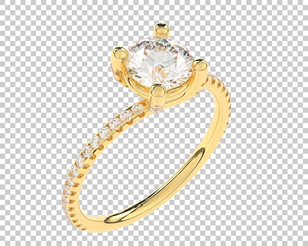 Joyas en la ilustración de renderizado 3d de fondo transparente