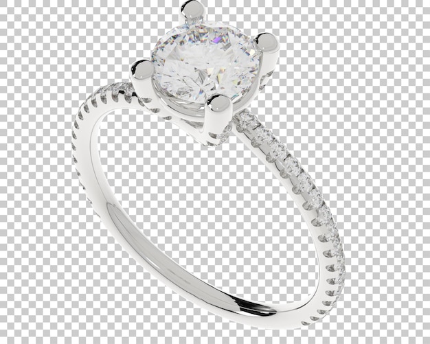 Joyas en la ilustración de renderizado 3d de fondo transparente