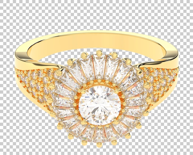 Joyas en la ilustración de renderizado 3d de fondo transparente