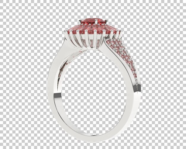 Joyas en la ilustración de renderizado 3d de fondo transparente