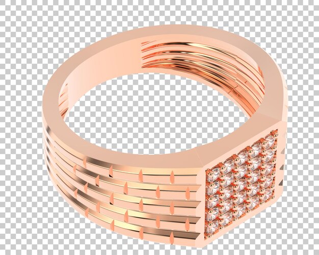 Joyas en la ilustración de renderizado 3d de fondo transparente