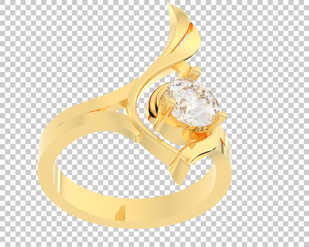Joyas en la ilustración de renderizado 3d de fondo transparente