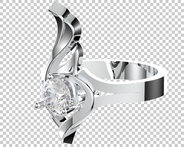 Joyas en la ilustración de renderizado 3d de fondo transparente