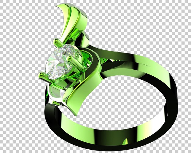 Joyas en la ilustración de renderizado 3d de fondo transparente
