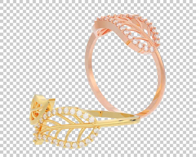 Joyas en la ilustración de renderizado 3d de fondo transparente