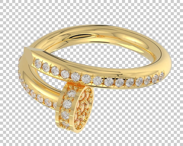 Joyas en la ilustración de renderizado 3d de fondo transparente