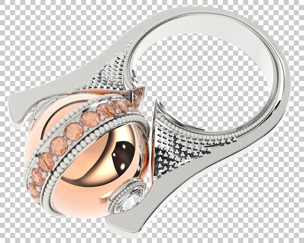 PSD joyas en la ilustración de renderizado 3d de fondo transparente