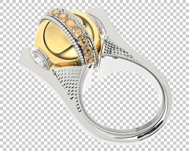 PSD joyas en la ilustración de renderizado 3d de fondo transparente