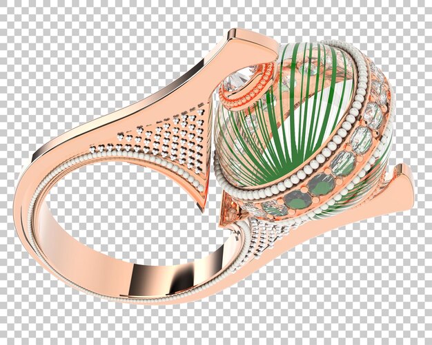 Joyas en la ilustración de renderizado 3d de fondo transparente