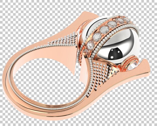 Joyas en la ilustración de renderizado 3d de fondo transparente