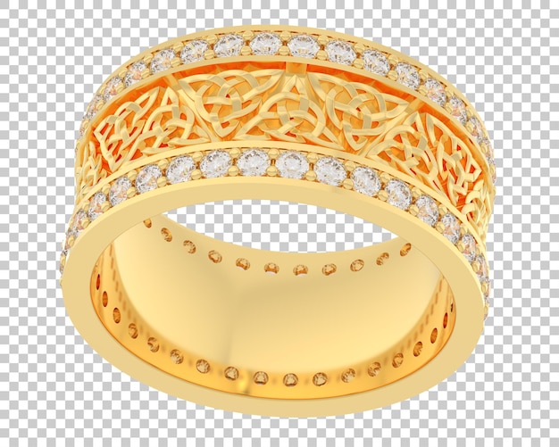 Joyas en la ilustración de renderizado 3d de fondo transparente